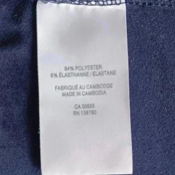 Hyba Activewear Sleeveless Polo Navy Blue  Size Medium - Picture 6 of 6